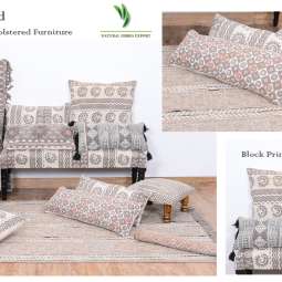 Jaipur Block Printed Cushion Rugs Furniture